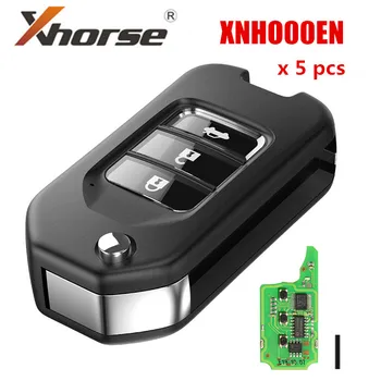 

5 pcs XHORSE XNHO00EN Wireless Universal Remote Key Fob 3 Buttons for Honda English Version Work with VVDI Mini Key Tool