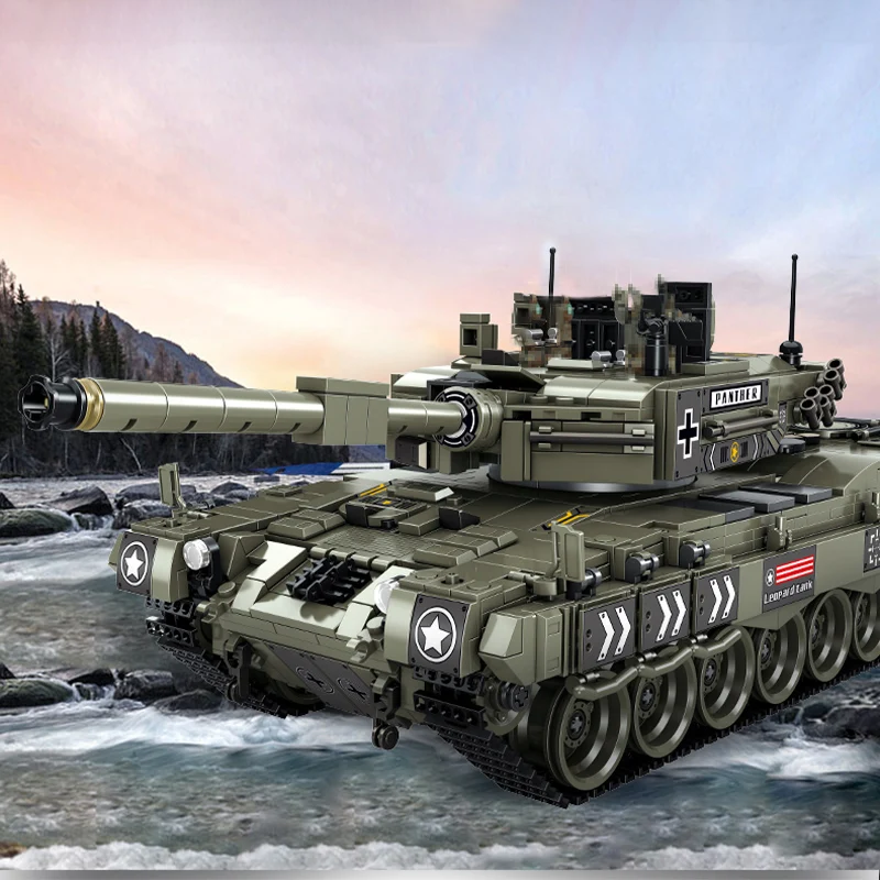 PANLOS-632003 Bausteine Militär Große Panzer Modell Kind Spielzeug 1747PCS OVP 