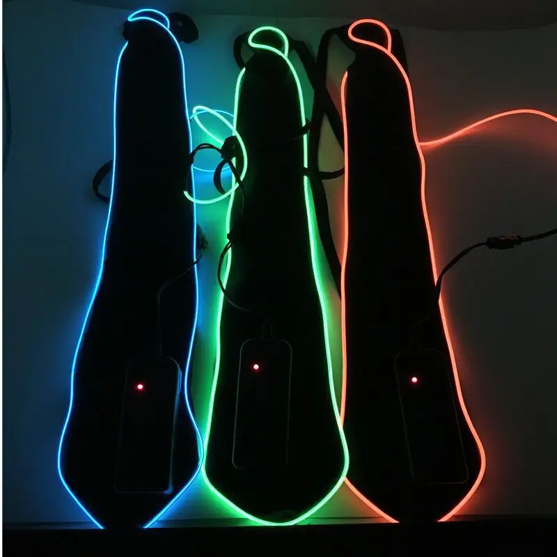 

New Fashion EL Light-Emitting Tie Creative party LED tie Pub stage props Makeup party Jazz tie
