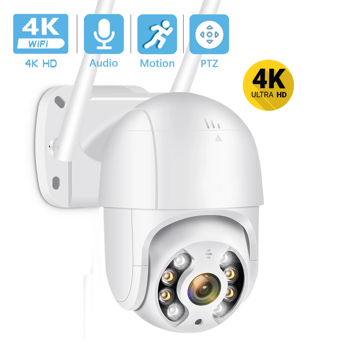 BESDER 4K 8MP 5MP Ultra HD PTZ IP-камера AI Обнаружение человека Водонепроницаемая камера