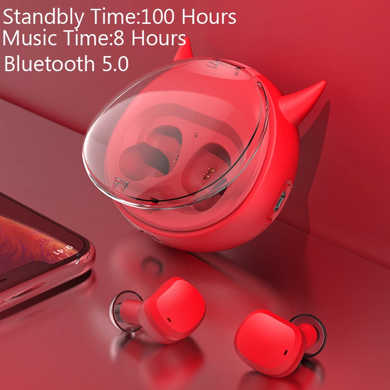 Demon Mini портативные Bluetooth наушники для Oneplus 6T 5T 5 6 7 Pro Беспроводные наушники с зарядным устройством шумоподавляющие гарнитуры