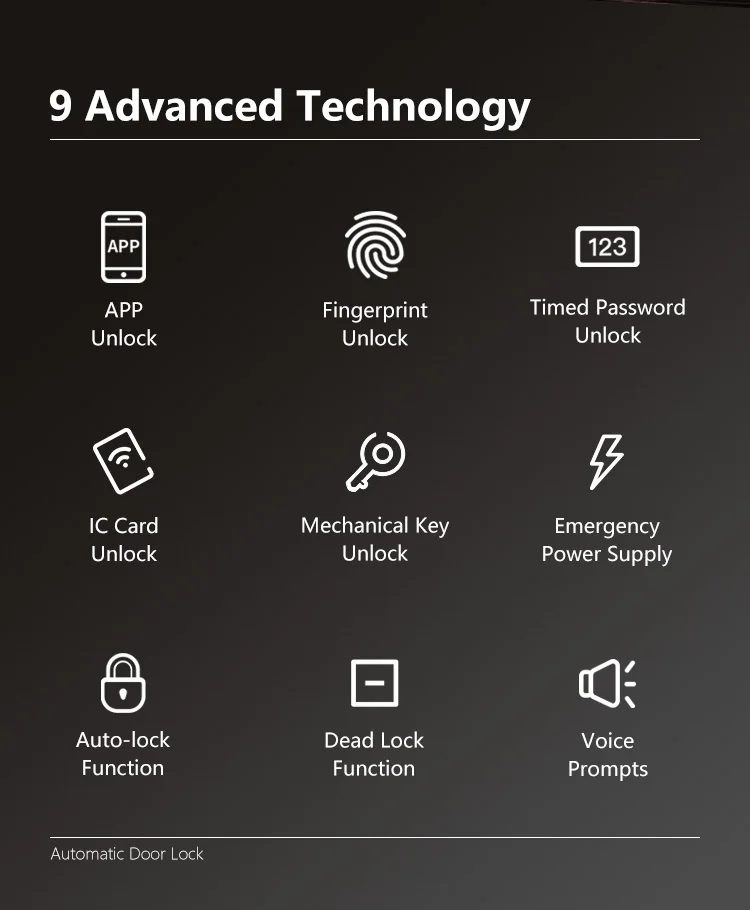 Tuya App Fingerprint Keyless Without handle Lock Cerradura inteligente Wifi Biom