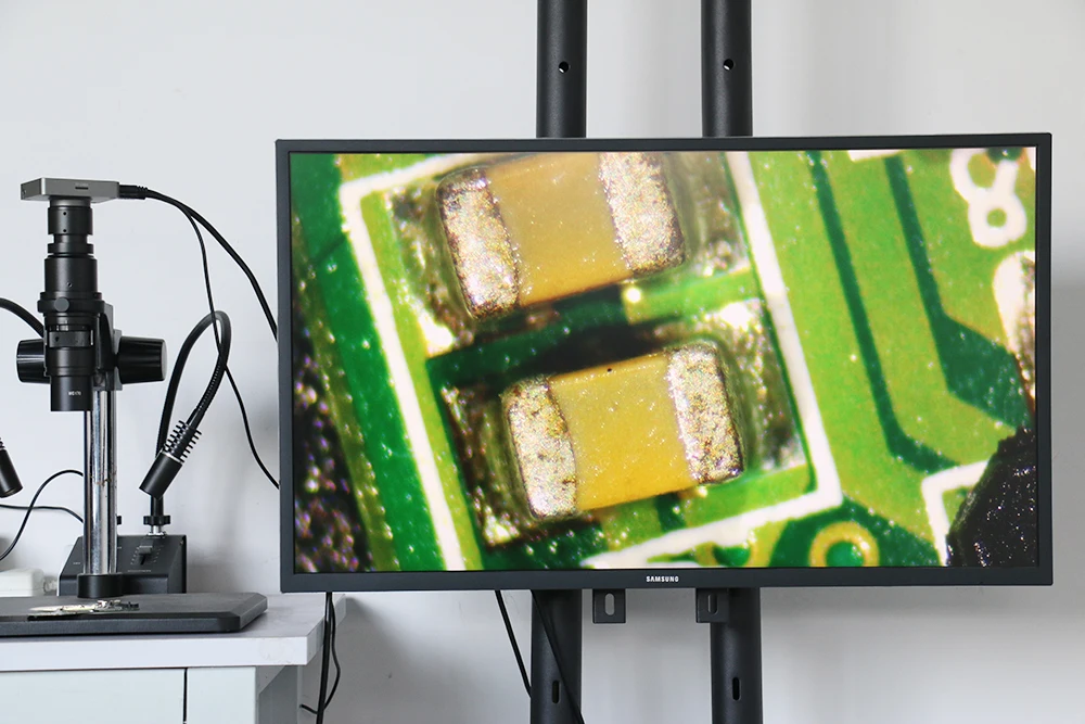 montagem em c com zoom contínuo de x para câmera hdmi vga e usb
