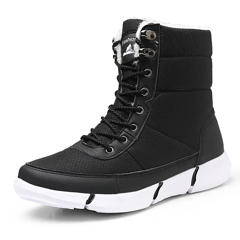 Tanie Męskie buty 2019 zimowe buty męskie wodoodporne śniegowe buty z ciepłym pluszem zimowe obuwie męskie kobiety Casual Boot Sneakers Unisex