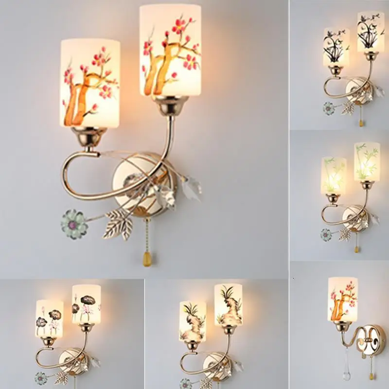 Arandela Mirror Luminaria Parede Lampen Современный хрустальный светильник Wandlamp для дома Aplique Luz Pared светодиодный настенный светильник