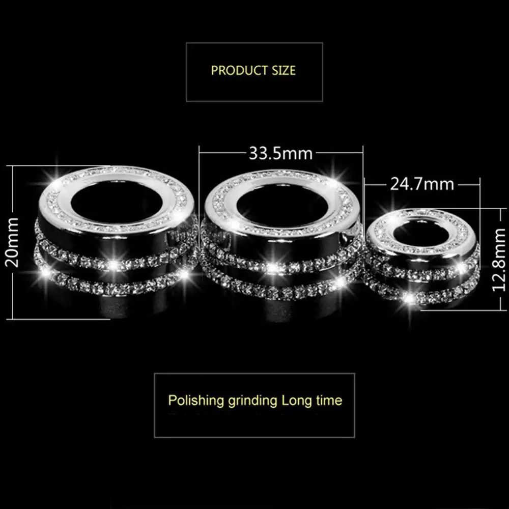 3 шт. Роскошная обувь с украшением в виде кристаллов автомобильный Кондиционер переключатель ручка блестящие украшения для BMW x1 x3 x4 x5 x6 серии 1/3/5/7 аксессуары для интерьера