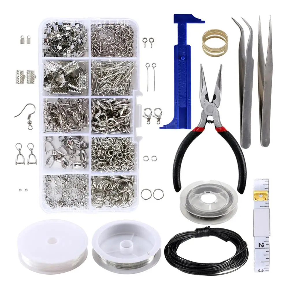 

New Arrivals 10 Grids Open Jump Ring Lobster Clasps Set DIY Jewelry Making Part Case Kit Perfect for DIY necklaces bracelet keys