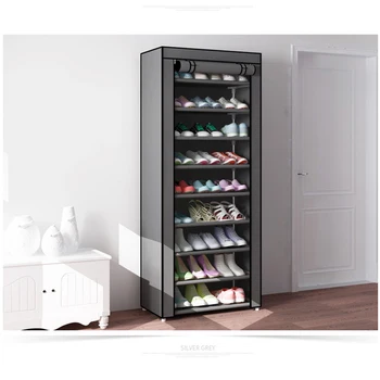 

Shoe Cabinet Simple Non-woven Cloth Fabric Dust-proof Shoe Rack Folding Assembly Metal Shoe Rack Home Shoe Organizer Cabinet