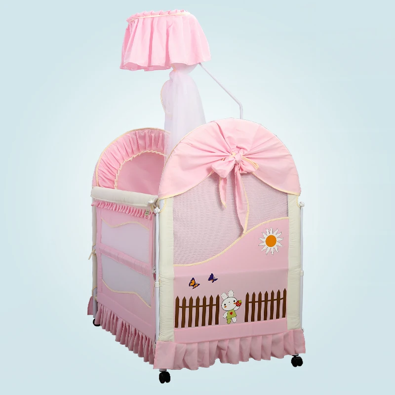 Многофункциональный кроватки ткань baby3in1 кровать новорожденного кровать, детская кроватка кровать для игр с ограничитель для кровати