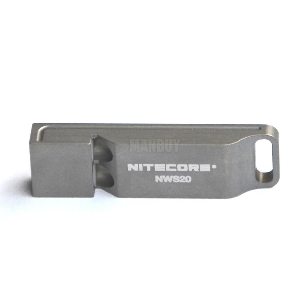Свисток выживания NITECORE NWS20 2020 дБ спасательный титановый сплав универсальный