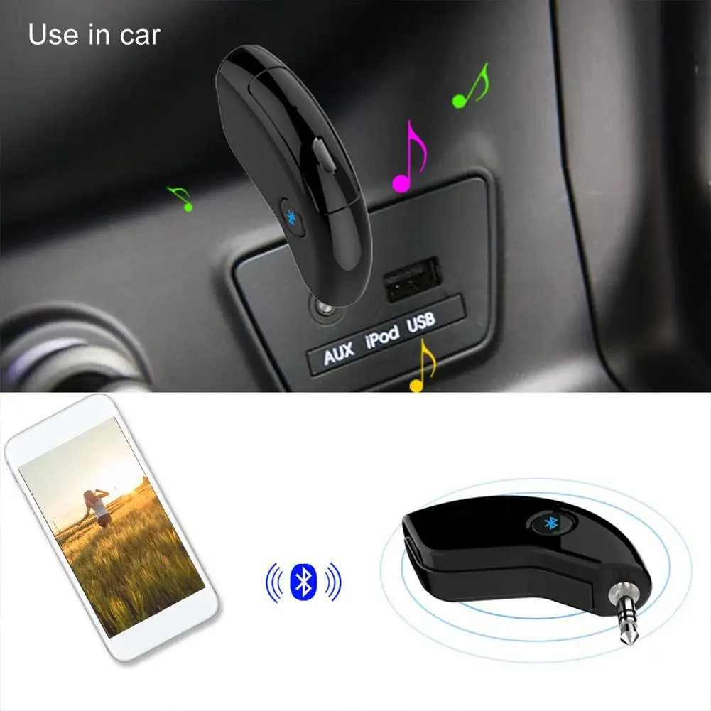 3,5 мм разъем AUX аудио MP3 музыка Bluetooth приемник автомобильный комплект Беспроводной Громкая Связь Динамик адаптер для наушников