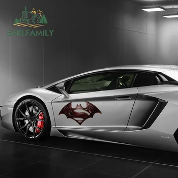 

EARLFAMILY 43cm x 25.3cm for Batman Graffiti Fashion Car Stickers Vinyl Car Wrap Decals for Window Wall Car Door Protector Decor