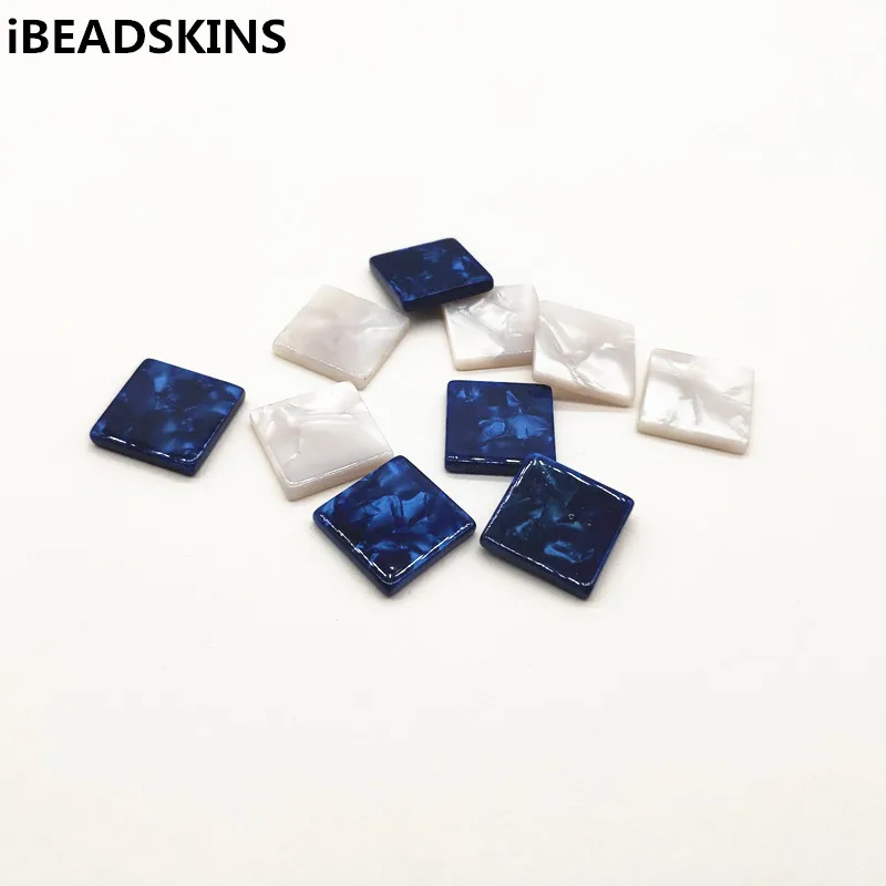 New arrival!(no hole) 16mm 100pcs acetic acid square-shape Flat bead for earrings accessories,Earring parts,jewelry making DIY