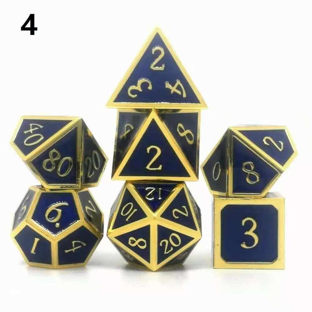 Высококлассные игральные кости DND набор игральные кубики dados rpg многогранные металлические кости dobbelstenen dados rol d20 Кубики dobbelstee