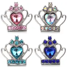 20 шт Корона металлическая кнопка, 18 мм Имбирные кнопки подходят браслет для ношения выше локтя