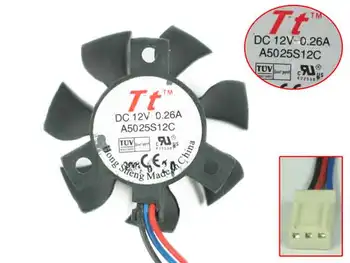 

Tt A5025S12C DC 12V 0.26A C.T.C 26mm 3-wire Server Frameless Fan
