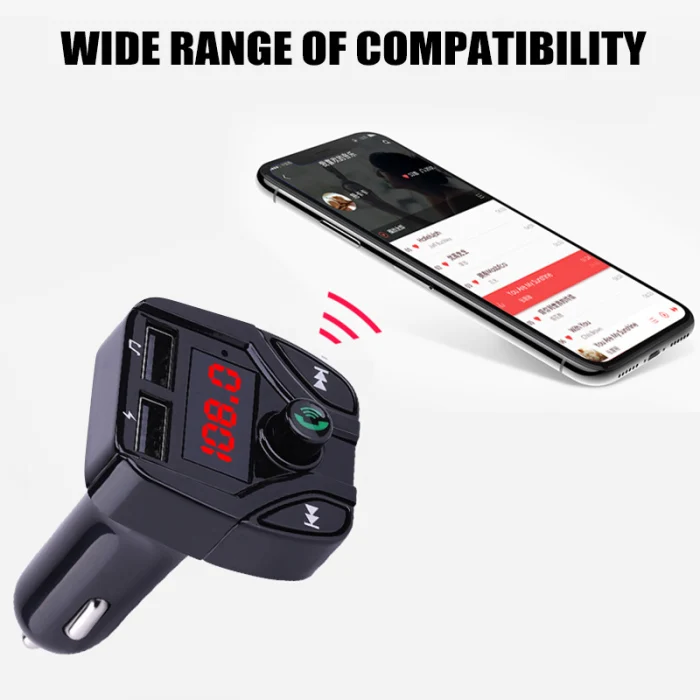 Fm-передатчик Aux Bluetooth Handsfree автомобильный комплект аудио mp3-плеер с двойным USB зарядным устройством GK99