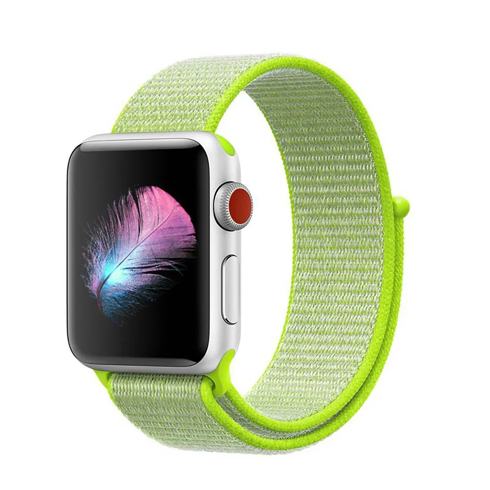 Flash Light Ремешок для наручных часов Apple Watch Series 5/4/3/2 40 мм 44 нейлон мягкий дышащий сменный ремешок Спортивные петли для наручных часов iwatch серии 4 38 мм 42 мм - Цвет ремешка: Flash Light