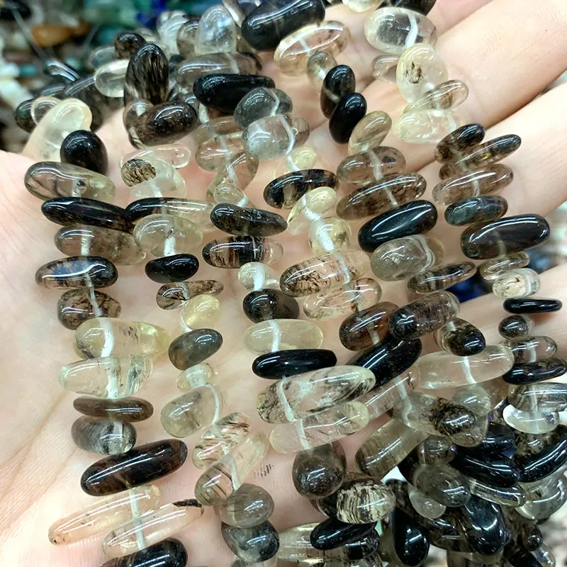 smoky quartz AAA розовый кварц Агаты азурлиты 12-20 мм полосы каменные бусы «сделай сам» для изготовления украшений ожерелья Браслет материал - Цвет: smoky quartz