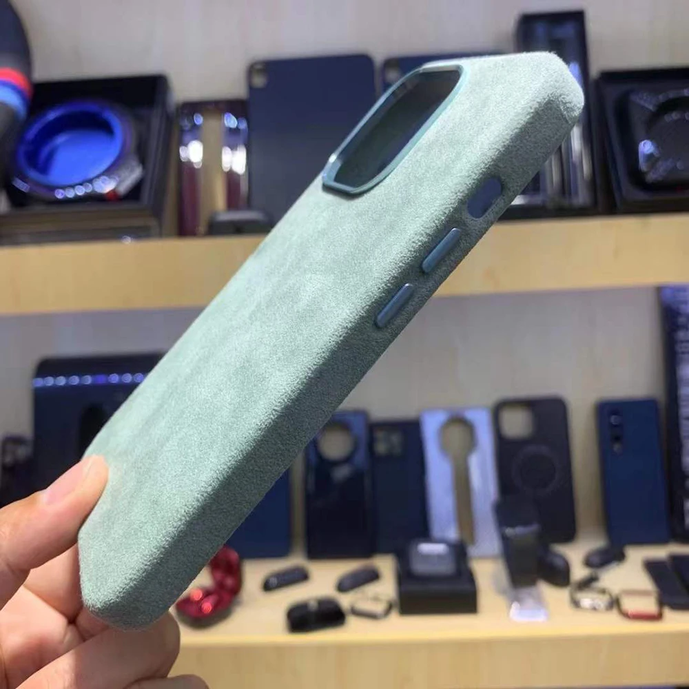 YTF-Carbon Italian Alcantara Case For iphone 13 Pro Max Case Alcantara artificial Leather cover iphone 13 Pro real Suede Shell cool iphone 11 Pro Max cases