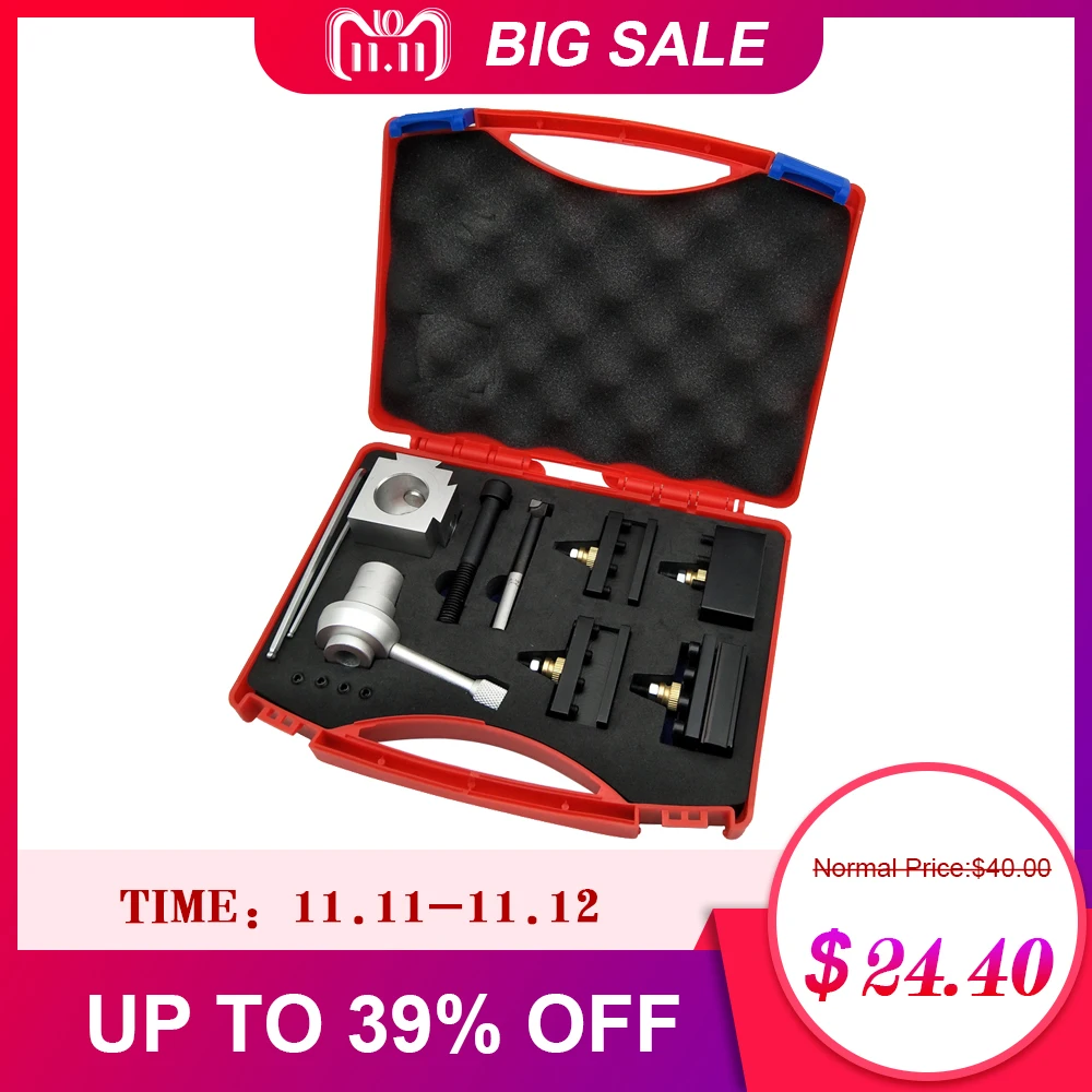 

Mini CNC Lathe Tool Holder Quick Change Tool Post Cutter Holder Screw Kit Set Boring Bar Turning Facing Holder Wrench