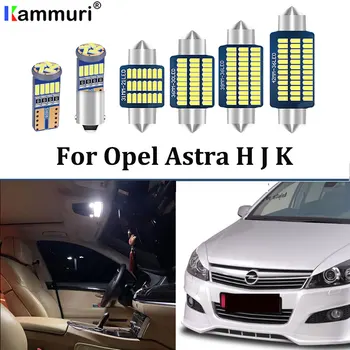 

KAMMURI 100% White Canbus Error Free For Vauxhall Opel Astra H J K LED Interior Map Dome Trunk Door Light Lamp Kit (2004-2018)