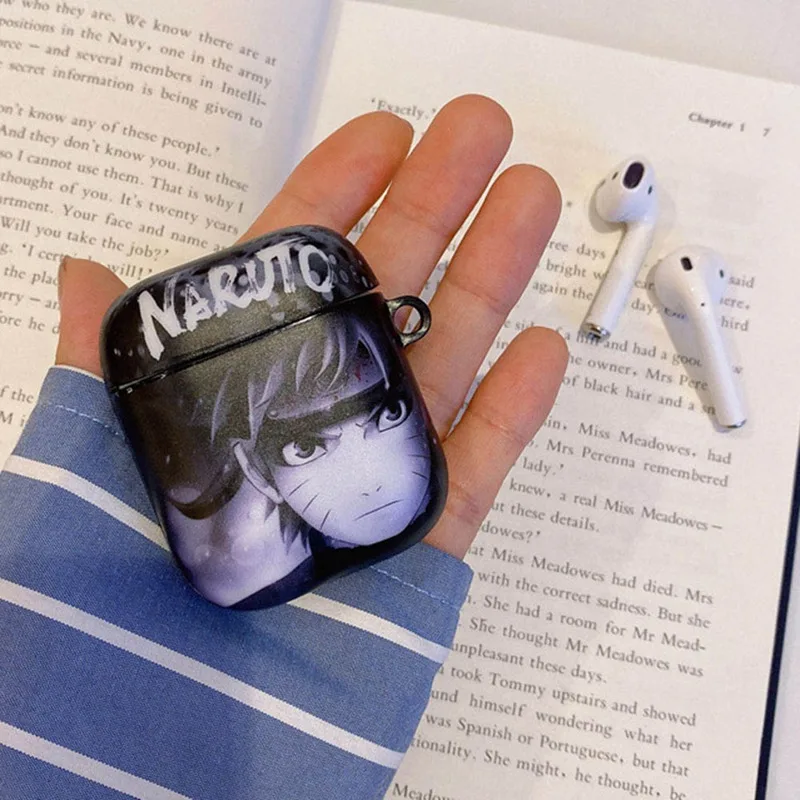 Аниме Наруто для Airpods Чехол аниме мультфильм для Airpod 1/2 для Apple Airpods чехол из углеродного волокна Защитный чехол для зарядки