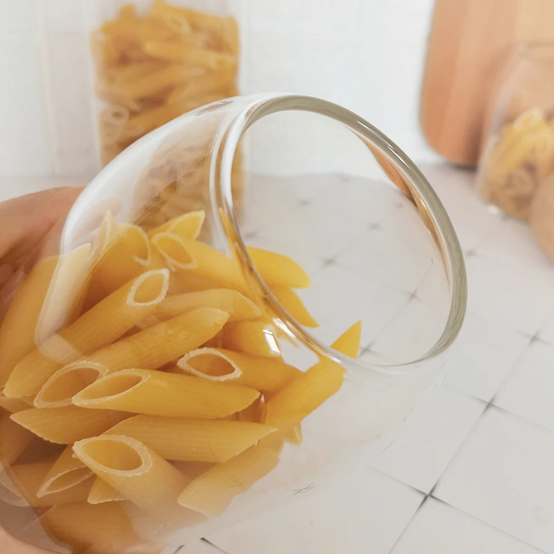 3-Pcs Glass Storage Jar With Cork Ball Lid Jar Set Glass Container (Set Of 3)