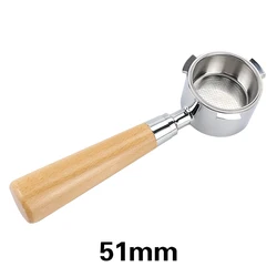 Enhanced 51mm Bottomless Portafilter - Premium Espresso Machine Accessory (With a Filter Basket)