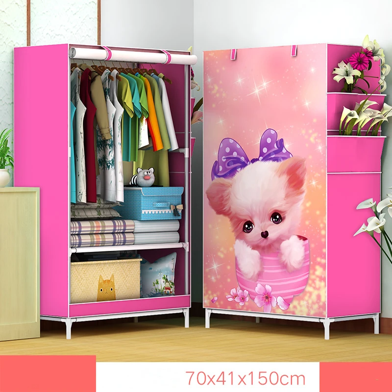 Simple Dormitory Wardrobe Bedroom Student Small Cloth Pipe Thickening Reinforcement Easy Home Furniture