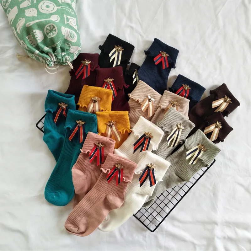 Hot bee webbing pile pile socks curling Japanese autumn and winter cotton female socks solid color fungus long socks Hot bee webbing pile pile socks curling Japanese autumn and winter cotton female socks solid color fungus long socks