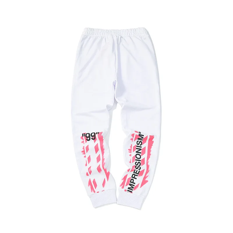19ss off-white с буквенным принтом, спортивные повседневные штаны, уличный хип-хоп