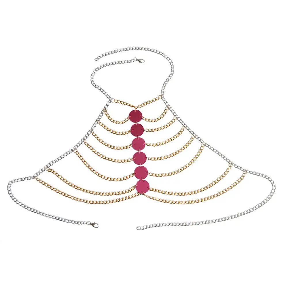Boho Body Chains Beach Bikini Chain Fashion Harness Charm Body Accessories Jewelry for Girls fashion jewelry bra jewelryl