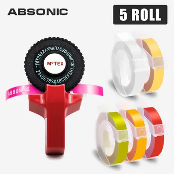 

Absonic 1PK Motex E101Manual Typewriter + 5PK 9MM Label Tape Compatible for DYMO 3D Embossing Label Tape Sticker Label Maker