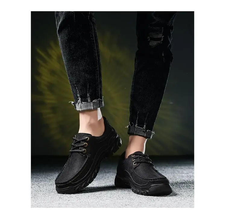 High quality Men casual Shoes Guenuine Leather Men Shoes Spring Autumn Oxfords Shoes for Man Footwear Fashion Design Heavy Flats