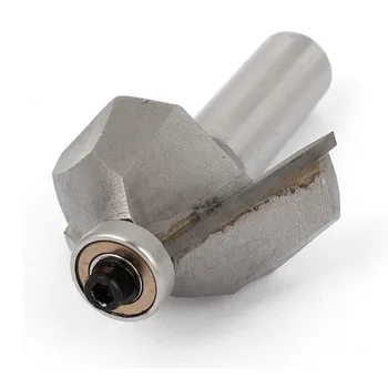 

1/4" 1/2" Shank 45 Degree Wood Milling Cutter Chamfer Cutter With Bearing Wood Router Bit