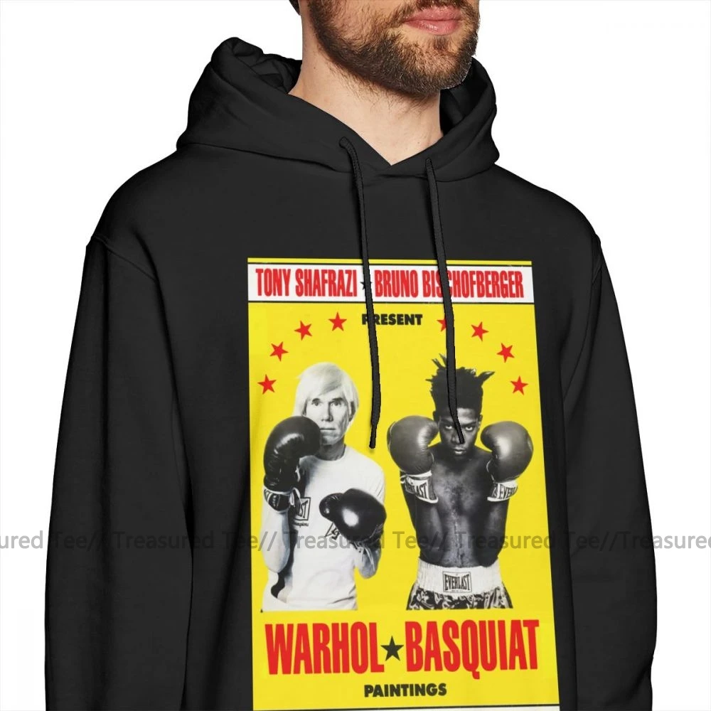Basquiat Толстовка Basquiat Warhol постер толстовки хлопок Повседневный пуловер Толстовка Белая длинная большая длина Мужская Уличная теплая толстовка