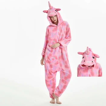 

Unicorn Kigurumis Women Pajamas Girl Winter Clothes Flannel Pajama Party Suit Kigurumi For Adults