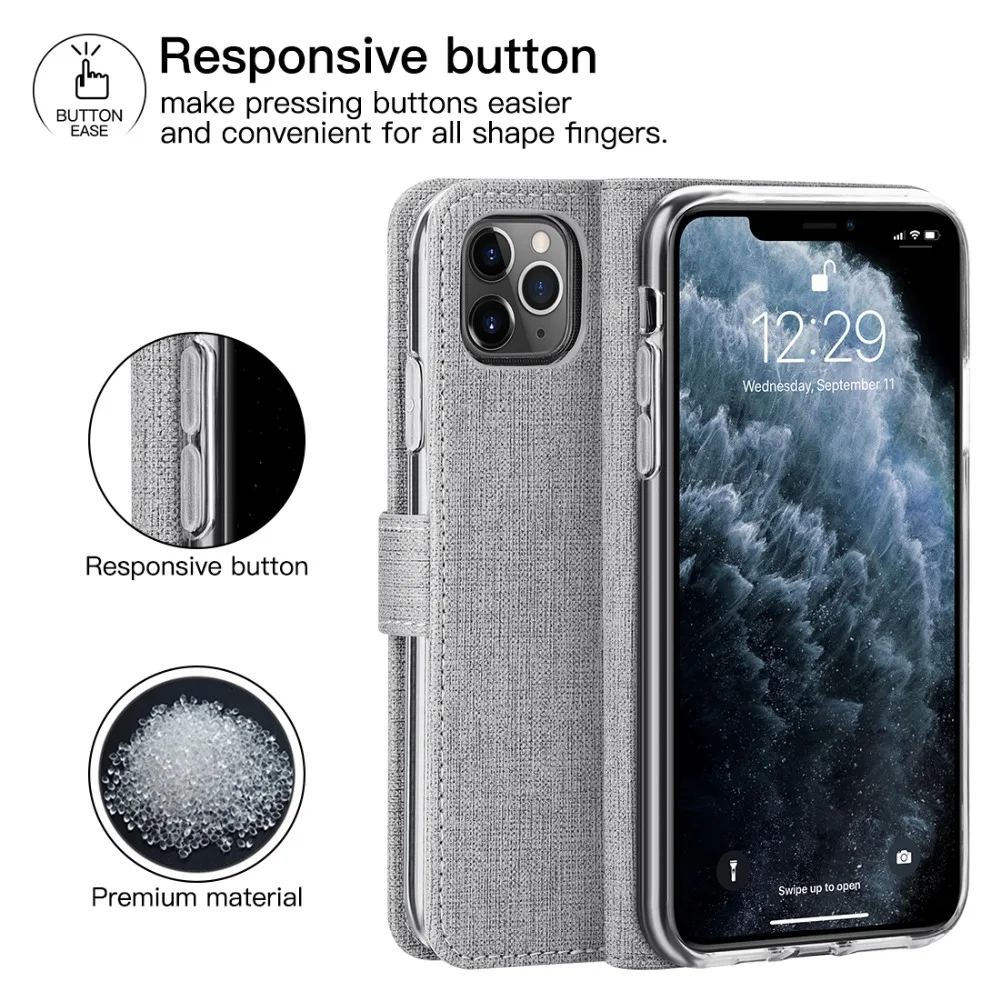 Кожаный чехол для iPhone 11 Pro Max, чехол-книжка с откидной крышкой для iPhone 11 Pro Max, 6,5 дюймов, подставка для карт, магнитная Обложка для книг