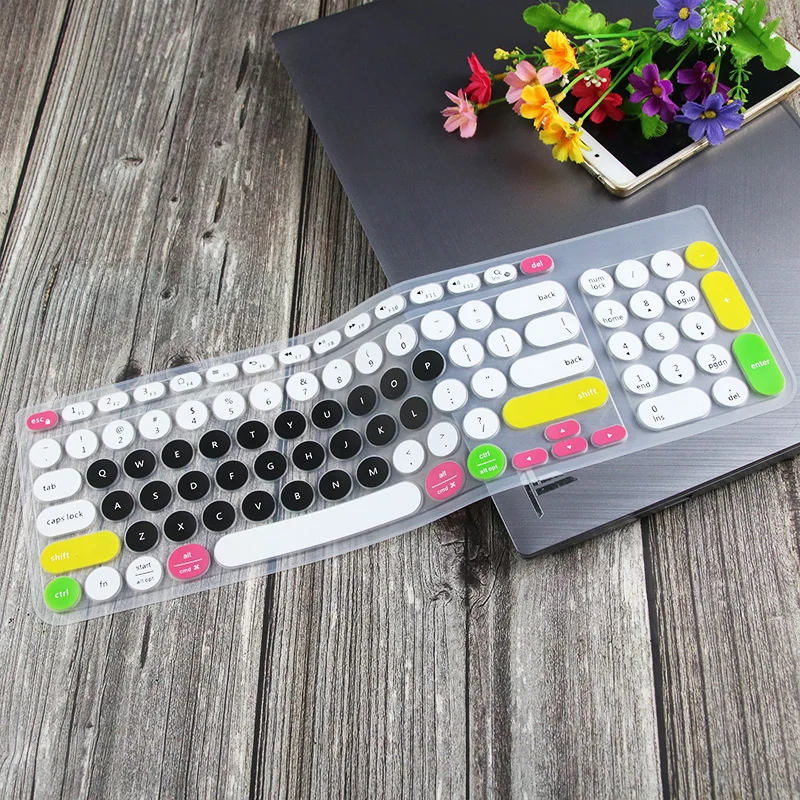 Силиконовый чехол для клавиатуры ноутбука Logitech K780 многофункциональная