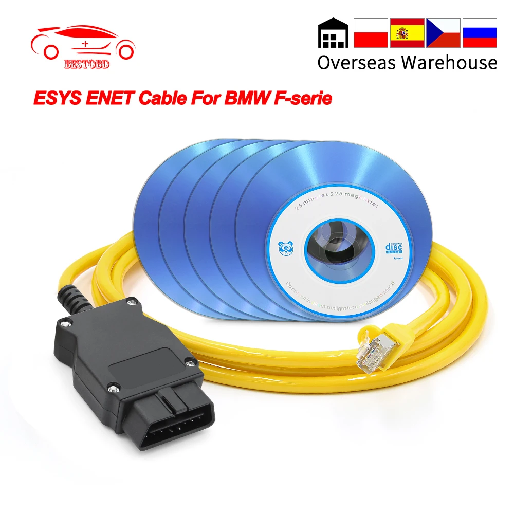 Для BMW F-Series ESYS ENET Ethernet к OBD интерфейсу интерфейсы E-SYS ICOM для автомобильный
