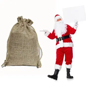 

Christmas Advent Calendar 24 Days Hanging Drawstring Candy Bags with Stickers