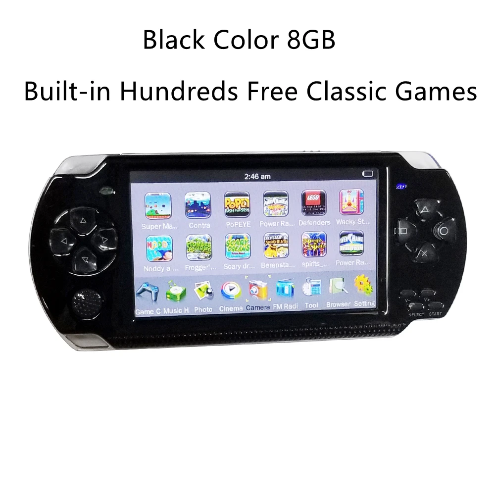 Free Ship Handheld Portable Retro Game Console 4.3 inch Color Screen with Hundreds Free Classic Games TV game Machine 