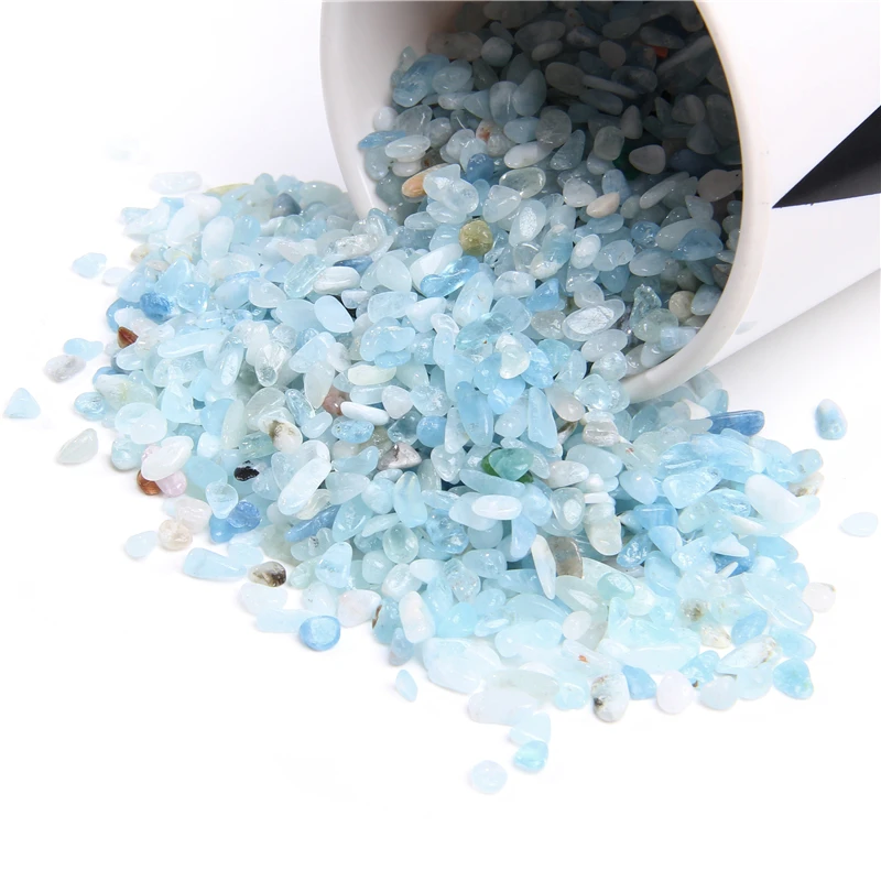 aquamarine 50 г натуральный гранат каменная крошка непросверленные бусины из каменной крошки крошечные самородки гравия свободные камни бусины для создания ювелирных изделий Ремесло Декор - Цвет: aquamarine