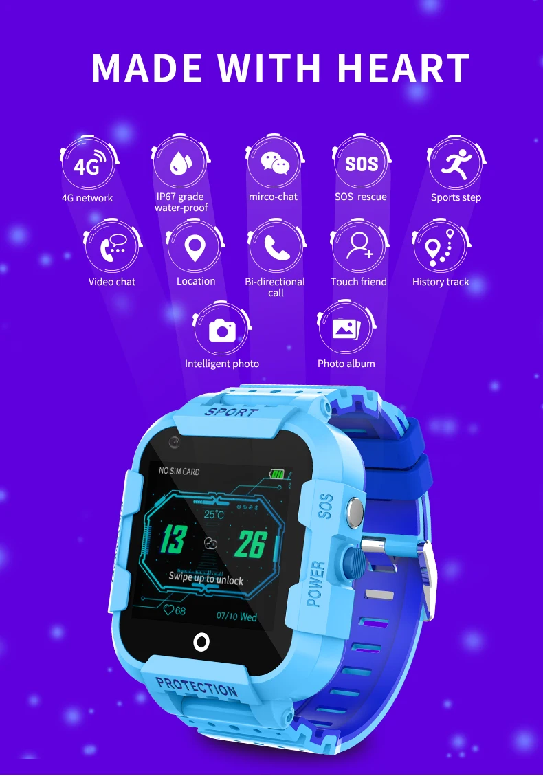 Mr 19 Новые Детские умные часы 4G gps Smartwatch Wifi трекер сенсорный экран SOS SIM телефонный звонок водонепроницаемые детские часы с камерой DF39