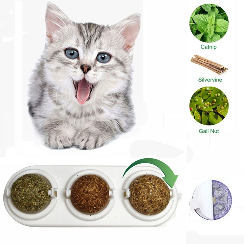 Забавные игрушки для кошек Catnip вращающийся кошачий мяч кошка здоровое угощение игрушка чистые зубы мольный мотив игрушка