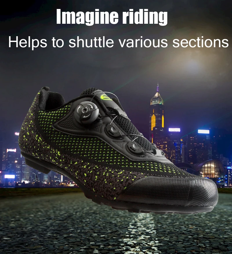 Tiebao Cycling Shoes New Non-lock MTB Road Bicycle Shoes Men Women Ventilation Suitable For Cycling Walking Rubber Outsole Shoes