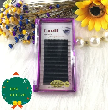 

Split Tips Flat Ellipse Eyelash Extension Individual Super Soft Mink Silk Flat Fake Lashes Makeup Cilios