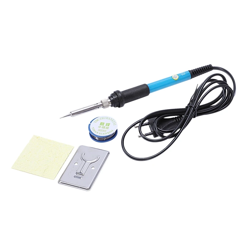 Eu Plug,AC220V 60W Electric Soldering Iron 908 Adjustable Temperature Solder Iron With Quality Soldering Iron Tips And Kits
