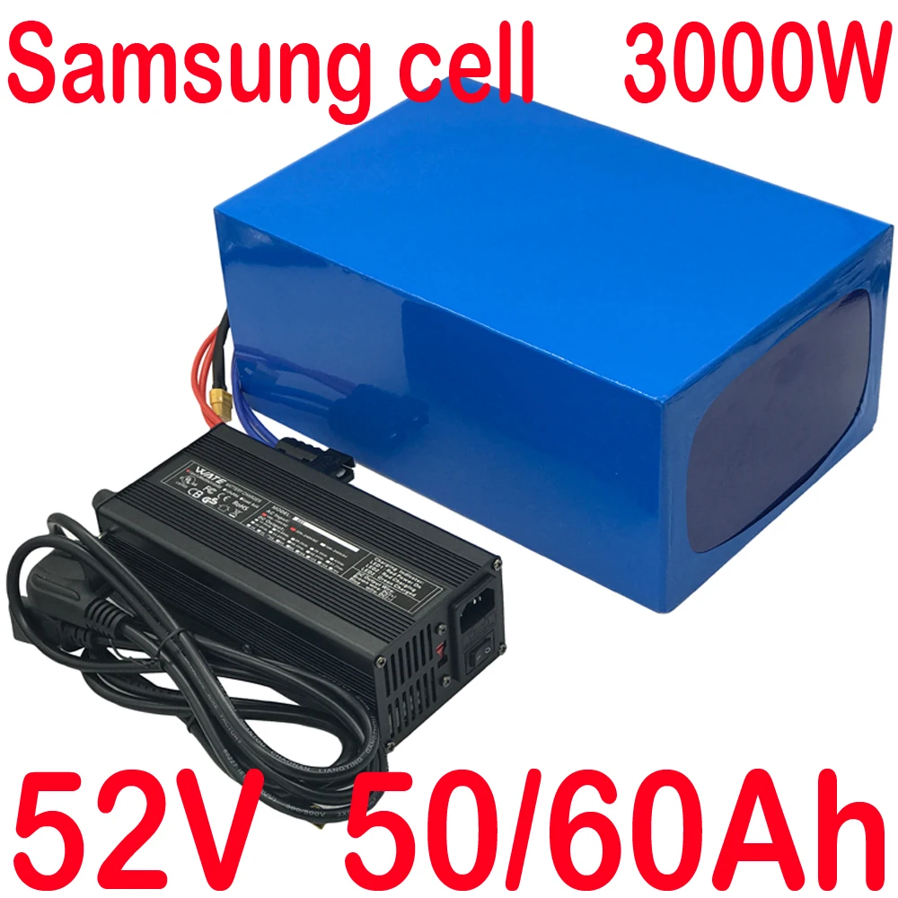 Batteria 52V eBike 52V 60Ah 50Ah 40Ah 30Ah batteria al litio per